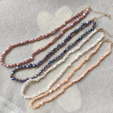 Small Baroque Pearl Choker Necklace for Women 37cm