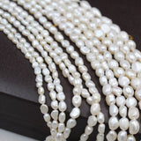 Grey Baroque Freshwater Pearl Beads 4-5mm Strand DIY Jewelry Necklace