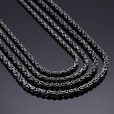 4/5mm Titanium Stainless Steel Long Chain Necklace For Men Punk Chains