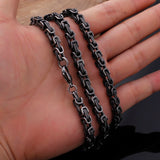 4/5mm Titanium Stainless Steel Long Chain Necklace For Men Punk Chains