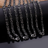 4/5mm Titanium Stainless Steel Long Chain Necklace For Men Punk Chains