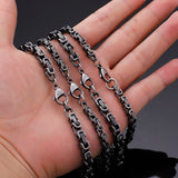 4/5mm Titanium Stainless Steel Long Chain Necklace For Men Punk Chains