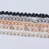 4-5mm Wheat Shape Rice Pearl Strand, Nice Choker Necklace