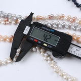 4-5mm Wheat Shape Rice Pearl Strand, Nice Choker Necklace
