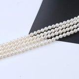 4-5mm Freshwater Pearl Bead Carved Pearl Necklace