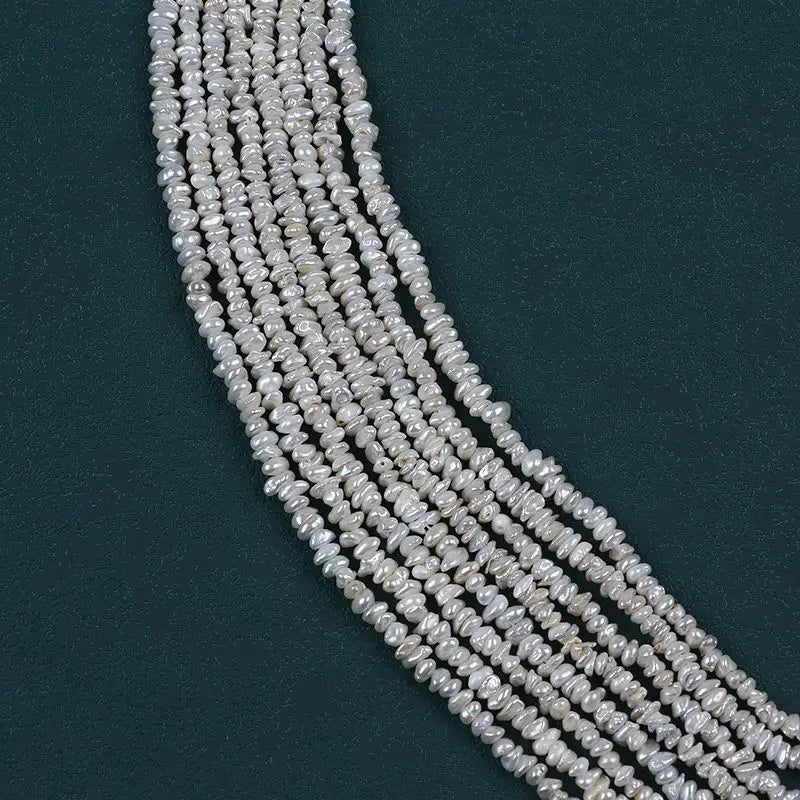 4-5mm Keshi Pearl DIY Bead String Natural 112pcs