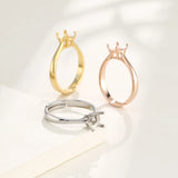 925 Silver Ring Base Tray Men Women DIY Setting Accessory