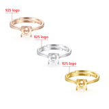 925 Silver Ring Base Tray Men Women DIY Setting Accessory