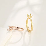 925 Silver Ring Base Tray Men Women DIY Setting Accessory