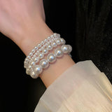 Glass Shell Pearl Bracelet for Girls and Women - Hand Jewelry Making