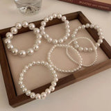 Glass Shell Pearl Bracelet for Girls and Women - Hand Jewelry Making