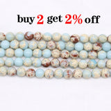 Natural ShouShan Stone Sediment Jaspers Beads for Jewelry Making DIY Bracelet