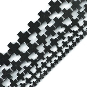 Hematite Jesus Cross Stone Beads for DIY Jewelry Making