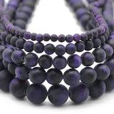 Matte Purple Tiger's Eye Spacers Round Loose Beads for DIY Jewelry Making