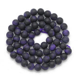 Matte Purple Tiger's Eye Spacers Round Loose Beads for DIY Jewelry Making