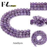 Amethysts Purple Crystal Round Beads 4-12mm for Jewelry Making
