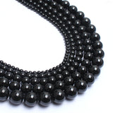 Natural Tourmaline Stone Beads Round Loose Beads For Jewelry Making 15 inch