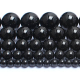 Natural Tourmaline Stone Beads Round Loose Beads For Jewelry Making 15 inch