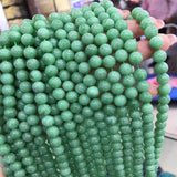Dark Green Angelite Stone Beads Round Loose Gem Stone Beads