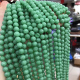 Dark Green Angelite Stone Beads Round Loose Gem Stone Beads
