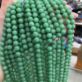 Dark Green Angelite Stone Beads Round Loose Gem Stone Beads