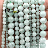 Green Angelite Beads Round Spacer Stone Beads 15"