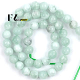 Green Angelite Beads Round Spacer Stone Beads 15"
