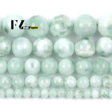 Green Angelite Beads Round Spacer Stone Beads 15"