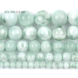 Green Angelite Stone Beads Spacer for Jewelry Making DIY