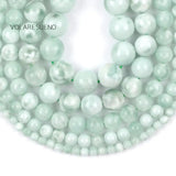 Green Angelite Stone Beads Spacer for Jewelry Making DIY
