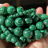 Natural Green Malachite Stone Beads Round Spacer Beads for Jewelry Making