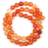 Natural Orange Red Agates Carnelian Stone Beads 12mm