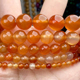 Natural Orange Red Agates Carnelian Stone Beads 12mm