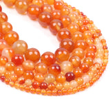Natural Orange Red Agates Carnelian Stone Beads 12mm