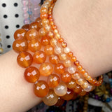 Natural Orange Red Agates Carnelian Stone Beads 12mm