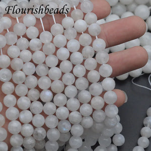 Natural Rainbow Moonstone Smooth Round Beads 2 strand/lot