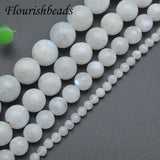 Natural Rainbow Moonstone Smooth Round Beads 2 strand/lot