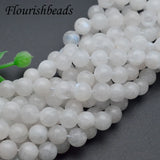 Natural Rainbow Moonstone Smooth Round Beads 2 strand/lot