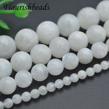 Natural Rainbow Moonstone Smooth Round Beads 2 strand/lot