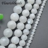Natural Rainbow Moonstone Smooth Round Beads 2 strand/lot