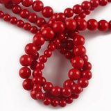 Natural Red Coral Beads 4-12mm for DIY Jewelry Making