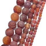 4-12mm Frosted Weathered Agate Natural Stone Beads Round Loose Beads