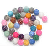 4-12mm Frosted Weathered Agate Natural Stone Beads Round Loose Beads