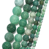 4-12mm Frosted Weathered Agate Natural Stone Beads Round Loose Beads