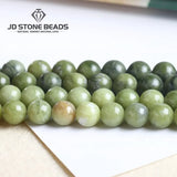 4-12mm Natural Southern Jade Stone Beads Round 15' DIY Bracelet Accessories
