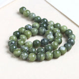 4-12mm Natural Southern Jade Stone Beads Round 15' DIY Bracelet Accessories
