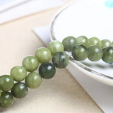 4-12mm Natural Southern Jade Stone Beads Round 15' DIY Bracelet Accessories