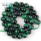 Natural Yellow Tiger Eye Stone Round Beads for Jewelry Making