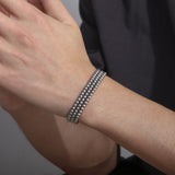 Stainless Steel Bead Bracelet for Women Men