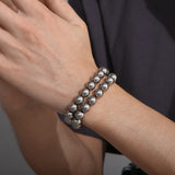 Stainless Steel Bead Bracelet for Women Men